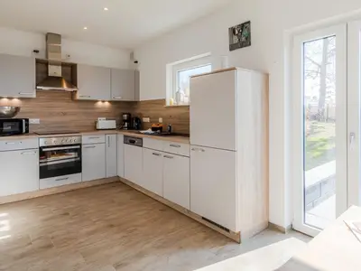 Ferienhaus SchönSicht Blick auf die offene Küche