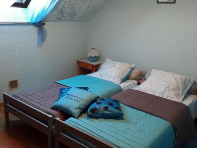 Chambre Bleue  2 lits simples