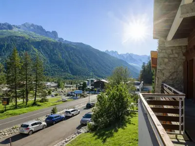 Fantastischer Blick auf den Mont Blanc vom Balkon