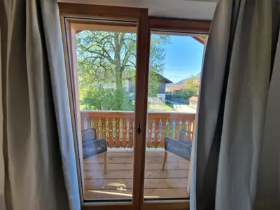 Balkonblick Schlafzimmer Bauernhofchalet