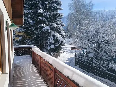 Balkon im Winter