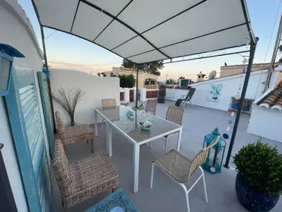 Terrasse. Dachterrasse mit Meerblick