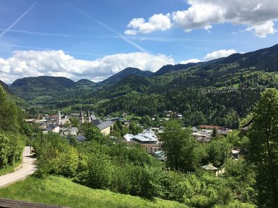 Blick vom Schloss Fürstenstein auf Berchtesgaden