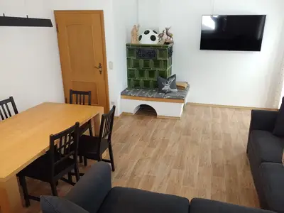 Wohnzimmer mit Schlafcouch