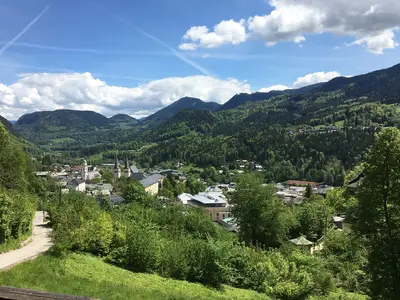 Blick vom Schloss Fürstenstein auf Berchtesgaden