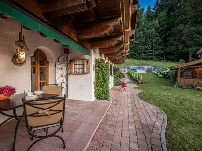 Terrasse und Garten Ferienhaus Gipfelstürmer