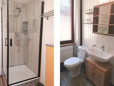 Badezimmer im Ferienhaus Moselfels Bernkastel