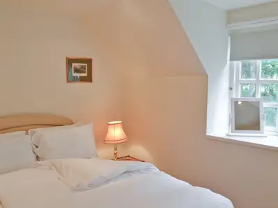 Schlafbereich. Schlafzimmer mit Doppelbett