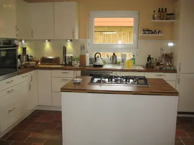 Kochbereich. mit Gasherd / Insel