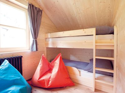 Schlafbereich. Etagenbett in Chalet C, D, E und F