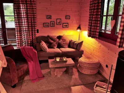 Sofaecke vorm Kamin