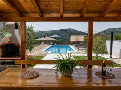 Blick zum Pool
