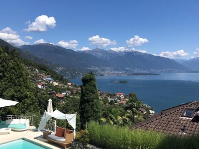 Aussicht auf Ascona & Locarno und Brissago Inseln sowie Lago Maggiore