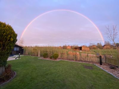 Regenbogen beim Ferienhaus