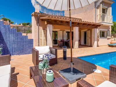 Terrasse. Loungearea mit Blick auf Casa Leon