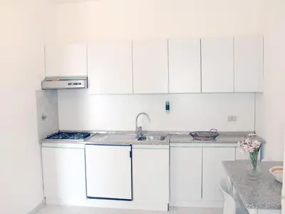 Wohnzimmer mit Küche