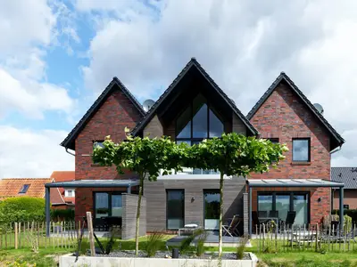 Das Ankerhuus als Mittelpunkt eines liebevoll gestalteten Gartens.