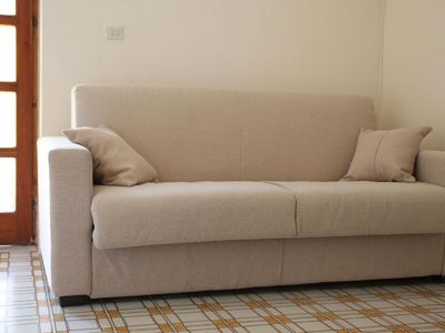 das Sofa im Gästezimmer