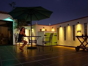 Terrasse bei Nacht