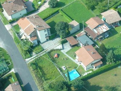 Luftaufnahme Casa Favorita mit Pool (Bild älter)