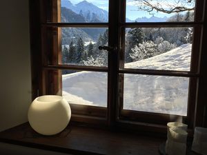 Ausblick Fenster Winter