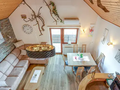 Blick auf das Wohnzimmer