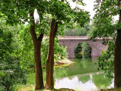 Sicht unterhalb des Hauses