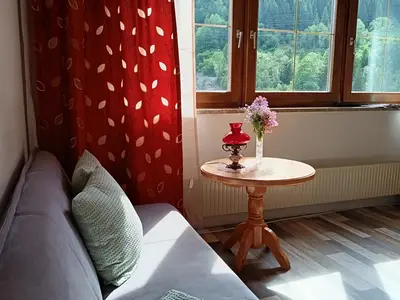 Haus Bernkogel Dorfgastein Wohnraum Couch