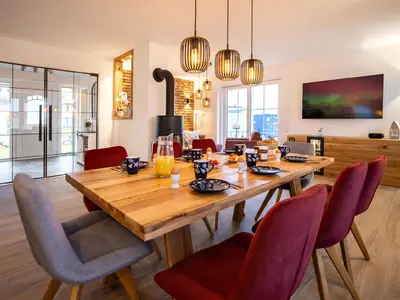 Ferienhaus Reethaus Nordlicht - Wohn und Esszimmer