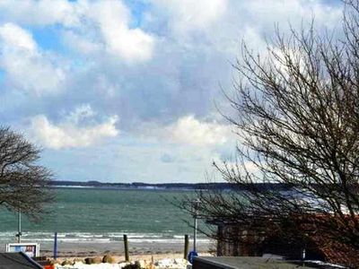 Ostseeblick und Strandpromenade von der Dachterrasse