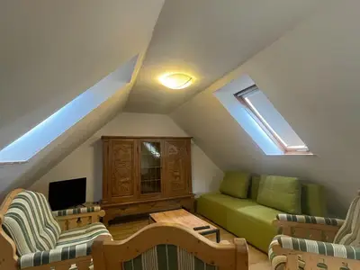 offener Wohnraum mit TV