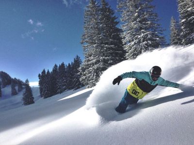 Snowboarding an der Sechzirbenhütte