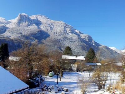 Ausblick von unserer Sonnenterrasse im Winter