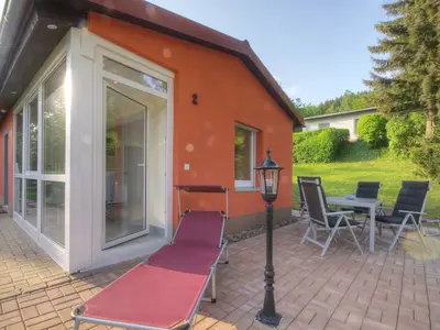 Terrasse vor dem Deluxe Bungalow
