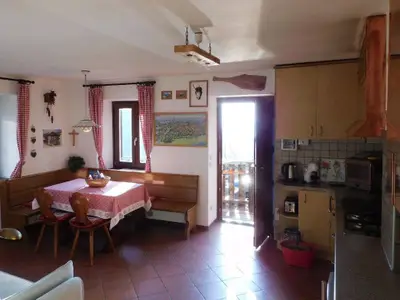 Blick durch die Hüttenwohnung