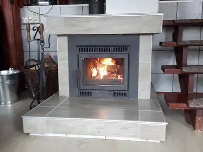 Neuer Kamin im Wohn- Essbereich