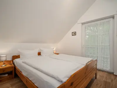 Ferienhaus Waldblick am Plauer See Schlafzimmer
