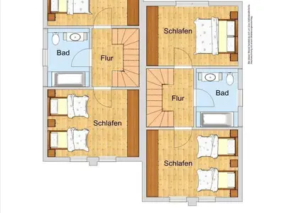 Grundriss Doppelhaus OG