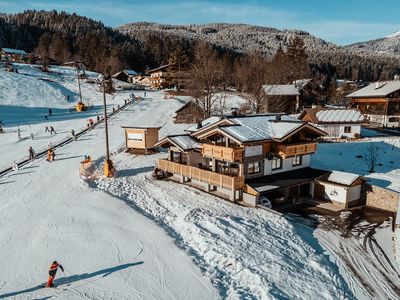 Luftaufnahme vom Chalet Bergkristall