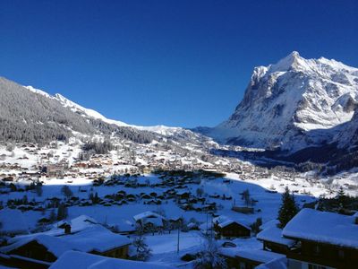 Aussicht von der Terrasse im Winter