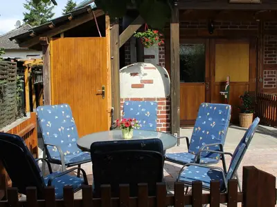 Terrasse mit Sitzgruppe z. Variante 2 und 3