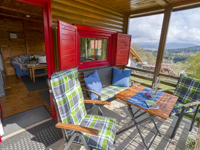 Ferienhaus Eingang Terasse