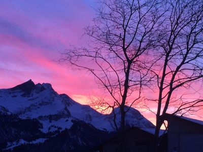 Sonnenuntergang auf dem Küchenbalkon