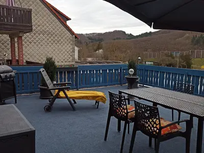 Blick aus dem Wohnzimmer