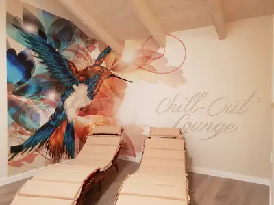 Galerie mit Relaxliegen