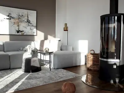 Wohnbereich. Kamin