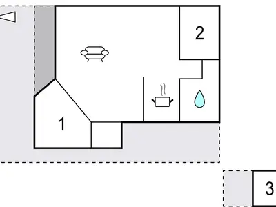 Ferienhaus für 6 Personen (62 m²) in Humble 1/10