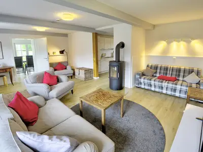 Wohnzimmer mit Kaminofen