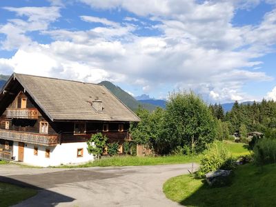 Blick auf Sauna und Terrasse