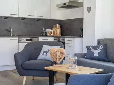 Küche und Sitzbereich